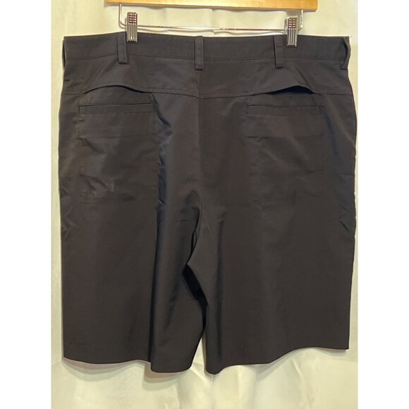 Izod Performx Mens Flat Front Black Shorts Size 38 Polyester Blend Stretch Fabri - Picture 4 of 8